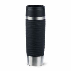 EMSA Travel Mug Waves Grande 500 ml Μαύρος [Μαύρο], Ανοξείδωτο ατσάλι 