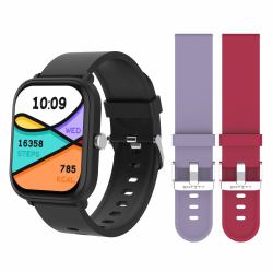 Entity AERO SMARTWATCH BERRY AND LILAC 5,11 cm [2.01"] TFT 48.7 mm Ψηφιακός 240 x 296 εικονοστοιχεία Οθόνη αφής Μαύρος [Μαύρο] 