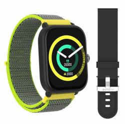 Entity AERO SMARTWATCH YELLOW NYLON 5,11 cm [2.01"] TFT 48.7 mm Ψηφιακός 240 x 296 εικονοστοιχεία Οθόνη αφής Μαύρος [Μαύρο] 