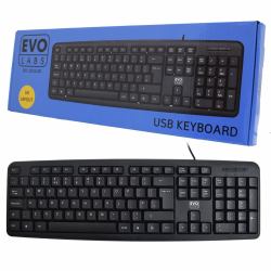 Evo Labs KD-101LUK πληκτρολόγιο Γραφείο USB QWERTY Αγγλικά Ηνωμένου Βασιλείου Μαύρος [Μαύρο]  - Έκδοση UK
