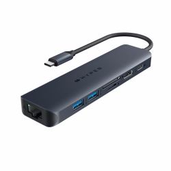HYPER HD4003GL κατανεμητής διεπαφών USB 3.2 Gen 1 [3.1 Gen 1] Type-C 10000 Mbit/s Μπλε, Γκρι 