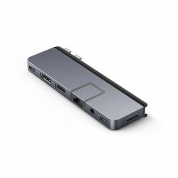 HYPER HD575-GRY-GL φορητός σταθμός σύνδεσης & προσομοιωτής θύρας USB 3.2 Gen 1 [3.1 Gen 1] Type-C Γκρι 