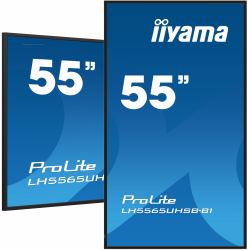 iiyama LH5565UHSB-B1 οθόνη σηματοδότησης Σχεδιασμός περιπτέρου 138,7 cm [54.6"] LED Wi-Fi 800 cd/m² 4K Ultra HD Μαύρος [Μαύρο] Ενσωματωμένος επεξεργαστής Android 11 24/7 