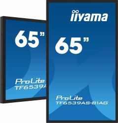 iiyama TF6539AS-B1AG οθόνη σηματοδότησης Σχεδιασμός περιπτέρου 163,8 cm [64.5"] LED 435 cd/m² 4K Ultra HD Μαύρος [Μαύρο] Οθόνη αφής Ενσωματωμένος επεξεργαστής Android 11 24/7 