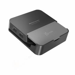 j5create JCD624-N σταθμός σύνδεσης κινητών συσκευών Φορητός υπολογιστής Μαύρος [Μαύρο], Γκρι 