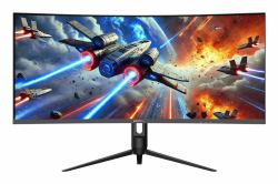Koorui G3441XC επίπεδη οθόνη 86,4 cm [34"] 3440 x 1440 εικονοστοιχεία UltraWide Quad HD Μαύρος [Μαύρο] 