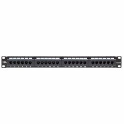 Lanview PATCHPANEL 1U CAT5e UNSHIELDED 24 PORTS - BLACK - KRON 