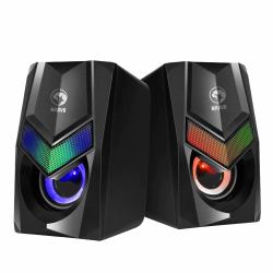 Marvo Scorpion SG-118 Gaming Speakers, Stereo Sound, USB Powered, 7 Colour RGB Lighting, 6w, 3.5mm Input, Black Μαύρος [Μαύρο] Καλωδιωμένος [Ενσύρματος] 