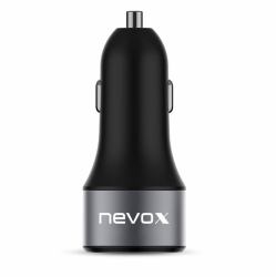 nevox 1679 φορτιστής κινητών συσκευών Παγκόσμιος Μαύρος [Μαύρο] Αναπτήρας πούρων Γρήγορη φόρτιση Αυτοκίνητο 
