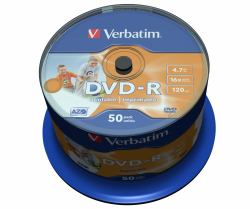 Verbatim 43533 κενό DVD 4,7 GB DVD-R 50 τεμάχια (Verbatim 1x50 Verbatim DVD-R 4,7GB 16x Speed, photo printable 43533)