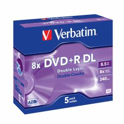 Verbatim 43541 κενό DVD 8,5 GB DVD+R DL 5 τεμάχια (Verbatim DVD+R Double Layer 8.5GB 8X Matt Silv Surface 5Pack)