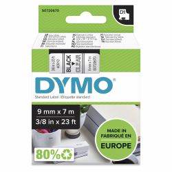DYMO D1 Standard - Black on Transparent - 9mm ταινία κατασκευής ετικετών ...