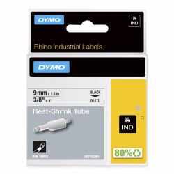 DYMO RhinoPRO Heat shrink tubes ταινία κατασκευής ετικετών D1 (RHINO HEAT SHRINK TUBE - 9MM WHITE)