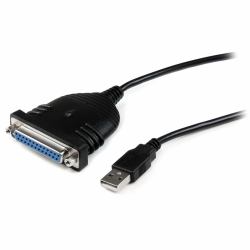 StarTech.com ICUSB1284D25 παράλληλο καλώδιο Μαύρος [Μαύρο] 1,9 m (6FT USB TO DB25 PARALLEL - PRINTER ADAPTER CABLE - M/F)