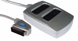 Cables Direct 3 Way SCART Splitter Box καλώδιο SCART 0,4 m SCART [21-pin] Άργυρος (CDL 3 Way SCART Splitter Box Silv)