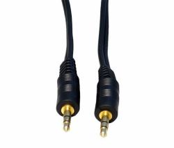 Cables Direct 0.3m, 3.5mm M - M audio cable Black (CDL 0.3m 3.5mm Stereo Cable -Black)