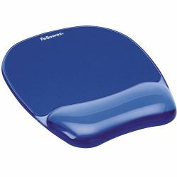 Fellowes 91141 επιφάνεια ποντικιού [mouse pads] Μπλε (Fellowes 91141 Crystal Gel Mousepad Wrist Support Blue)