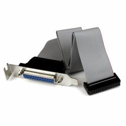 StarTech.com Low Profile 16in Parallel Port Header Cable Adapter with Bracket – DB25 [F] to IDC26 (LP PARALLEL PORT HEADER CABLE - .)