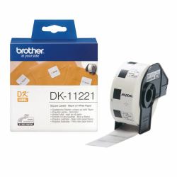 Brother DK-11221 ταινία κατασκευής ετικετών Μαύρο σε λευκό[άσπρο] (DK QUADR. SINGLE ROLLS WHITE - 1000PCS/RL)
