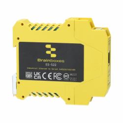 Brainboxes ES-522 Industrial Ethernet to Serial 2xRS232/422/485 (Brainboxes Industrial Enet x 2 ES-522)