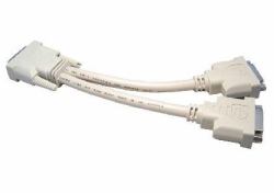 Cables Direct DV-188 DVI cable 0.2 m DVI-D 2 x DVI White (CDL 0.2m DVI-D M to 2x F Splitter)
