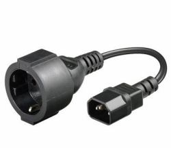 Microconnect PE130075 καλώδιο ρεύματος Μαύρος [Μαύρο] 0,23 m C14 σύνδεσμος Schuko (Power Cord C14 -Schuko M-F - 0,23m. 3Gx1MM2, 10/16A 250V - Warranty: 300M)