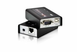 ATEN CE100-AT-E προέκταση KVM Πομπός & δέκτης (MINI USB KVM Extender, 100M - CE100-AT-E, Transmitter & - receiver, Wired, 100 m, Cat5, 1920 x 1200 pixels, Black - Warranty: 24M)