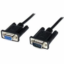 StarTech.com SCNM9FM2MBK σειριακό καλώδιο Μαύρος [Μαύρο] 2 m DB-9 (2M BLACK DB9 RS232 SERIAL - NULL MODEM CABLE DB9F-DB9M)
