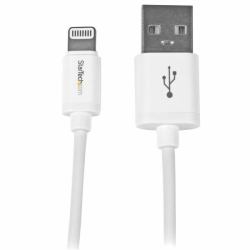 StarTech.com 1 m [3 ft.] USB to Lightning Cable - iPhone / iPad / iPod Charger Cable - High Speed Charging Lightning to USB Cable - Apple MFi Certified - White (1M USB TO LIGHTNING CABLE - USB IPHO...