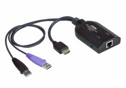 ATEN KA7168 καλώδιο KVM Μαύρος [Μαύρο] (ATEN KA7168 HDMI USB Virtual Media KVM Adapter Cable with Smart Card Reader [CPU Module] - KVM / audio / USB extender - for ATEN CN9850, KV...