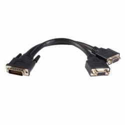 StarTech.com DMSVGAVGA1 προσαρμογέας καλωδίου βίντεο 0,2 m DMS 2 x VGA [D-Sub] Μαύρος [Μαύρο] (8IN LFH 59 MALE TO DUAL FEMALE - VGA DMS 59 CABLE)