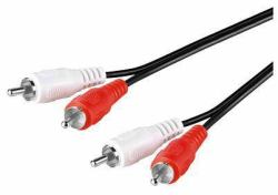 Microconnect AUDCC05 καλώδιο ήχου 0,5 m 2 x RCA Μαύρος [Μαύρο] (Stereo RCA Cable, 0.5 meter - Stereo RCA Cable 2 x RCA male - to 2 x RCA male - Warranty: 300M)