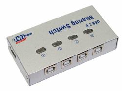 Cables Direct USB-024 εναλλαγέας [switches] εκτυπωτή Καλωδιωμένος [Ενσύρματος] (CDL 4 Port USB Sharing Switch)