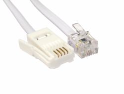 Cables Direct BT - RJ11 10m Λευκός [Άσπρος] (CDL 10m Crossover RJ11 [M]-BT [M])