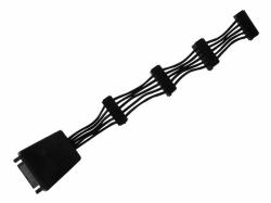 Silverstone CP06-E4 SATA cable 0.19 m Black (SilverStone CP06-E4 - strÃ¸m-splitter -)