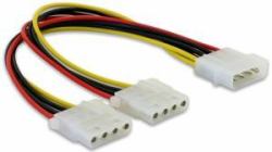 DeLOCK Y-Cable Power > 2x 4pin Molex 0.11 m (Delock - strÃ¸m-splitter - 4-PIN intern)