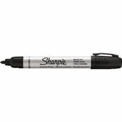Sharpie S0945720 ανεξίτηλος μαρκαδόρος Μαύρος [Μαύρο] 12 τεμάχια (Sharpie S0945720 Metal Barrel Small Bullet Black Box of 12)