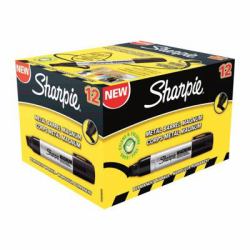 Sharpie Magnum ανεξίτηλος μαρκαδόρος Μαύρος [Μαύρο] 12 τεμάχια (Sharpie S0949850 Metal Barrel Magnum large Chisel Black Pack of 12)