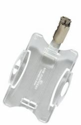 Durable 8118-19 PVC 25 τεμάχια (Durable Security Pass Plastic ID Card Holders with Clip PK25 Clear)