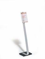 Durable 481823 βάση πινακίδας & περίπτερο πληροφοριών Σταντ πληροφοριών A4 Ακρυλικό Άργυρος (Durable CRYSTAL SIGN Floor Stand A4)