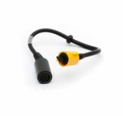 Zebra P1031365-052 parallel cable Black, Yellow (QLN SER CABLE W/ STRAIN RELIEF - QL ADAPTER [FEMALE DIN])