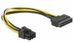 DeLOCK 82924 εσωτερικό καλώδιο τροφοδοσίας 0,21 m (Power SATA 15-pin -6-pin PCI-E - 82924, 0.21 m, SATA, PCI-E, - Male, Male, Black, Yellow - Warranty: 12M)