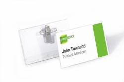 Durable 8101-19 PVC 50 τεμάχια (Durable COMBI CLIP and Pin Name Badge Holders and Inserts PK50 54x90mm)
