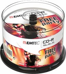 Emtec ECOC805052CB κενό CD CD-R 700 MB 52x 50 τεμάχια (CD-R 700MB 50pcs 52x Cake NEW - PACKAGING 26 - Warranty: 12M)
