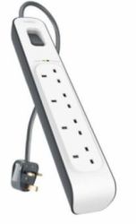 Belkin BSV400AF2M surge protector White 4 AC outlet[s] 2 m (BELKIN 4 OUTLET SURGE STRIP - - 2M)