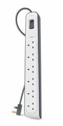 Belkin BSV603AF2M προστατευτικό μεταβολής τάσης Λευκός [Άσπρος] 6 Έξοδος [οι] εναλλασσόμενου ρεύματος 2 m (BELKIN 6 WAY SURGE PR...