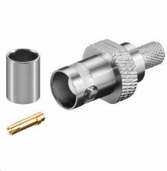 Microconnect BNC59F ενωτικό ομοαξονικών BNC (BNC crimp plug for RG59 - cable with gold pin - Warranty: 300M)