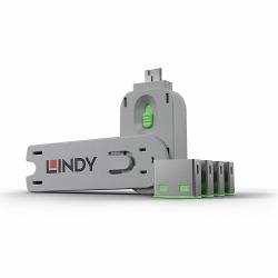 Lindy 40451 τάπα θύρας Αποκλεισμός θυρών + κλειδί USB Τύπου-A Πράσινος [Πράσινο] Ακρυλονιτριλίου βουταδιενίου στυρ�...