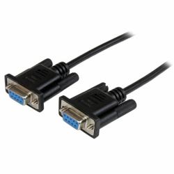 StarTech.com 2m Black DB9 RS232 Serial Null Modem Cable F/F (2M FEMALE TO FEMALE RS232 - SERIAL NULL MODEM CABLE BLACK)