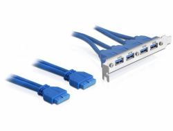 DeLOCK 2 x USB 3.0 19-pin - 4 x USB 3.0-A (Delock Slot bracket - USB-panel - 19 p)